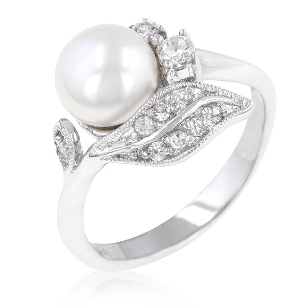 Lovcia Blossom Breeze Floral Pearl Ring-Rings-5-5
