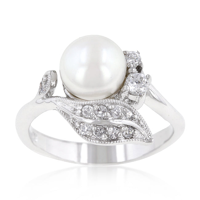 Lovcia Blossom Breeze Floral Pearl Ring-Rings-5-5