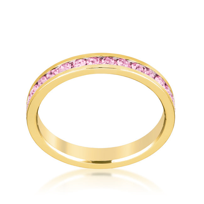Lovcia Blossom Breeze Pink Gold Eternity Band Ring-Rings-5-5