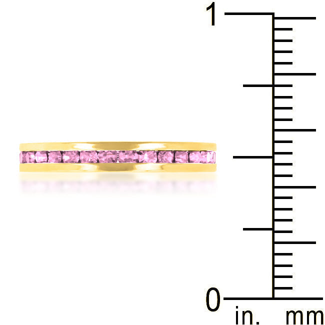 Lovcia Blossom Breeze Pink Gold Eternity Band Ring-Rings-5-5