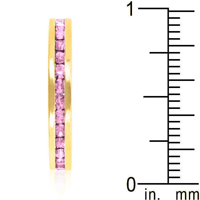 Lovcia Blossom Breeze Pink Gold Eternity Band Ring-Rings-5-5