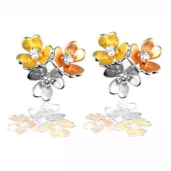 Lovcia Blossom Cluster Stud Earrings-Earrings-