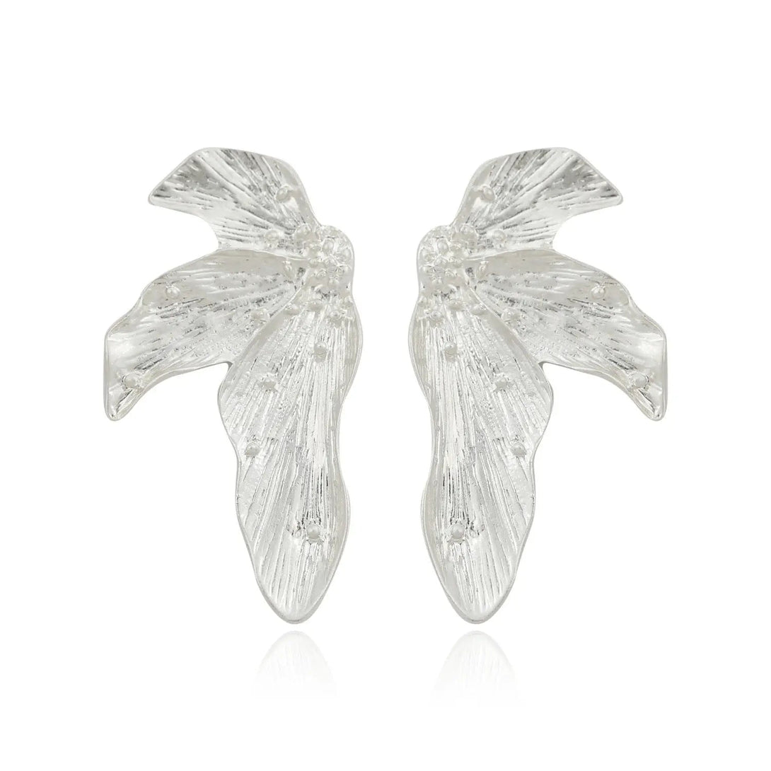 Lovcia Bohemian Glam: Personalized Resin Earrings for Women-Earrings-E2006 7 Silver Wings-E2006 7 Silver Wings