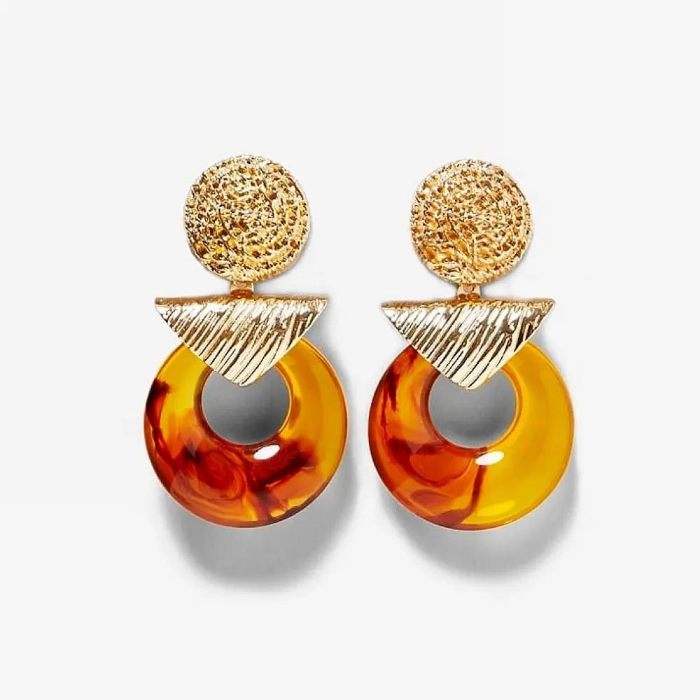 Lovcia Bohemian Glam: Personalized Resin Earrings for Women-Earrings-Yellow Resin-Yellow Resin