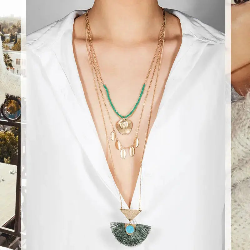 Lovcia Bohemian Long Necklace-Necklaces-Green-Green