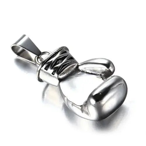 Lovcia Bold and Durable Stainless Steel Boxing Gloves Necklace for Men-Necklaces-Black Large Size Necklace-Black Large Size Necklace