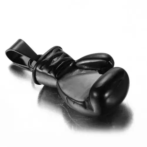 Lovcia Bold and Durable Stainless Steel Boxing Gloves Necklace for Men-Necklaces-Black Large Size Necklace-Black Large Size Necklace
