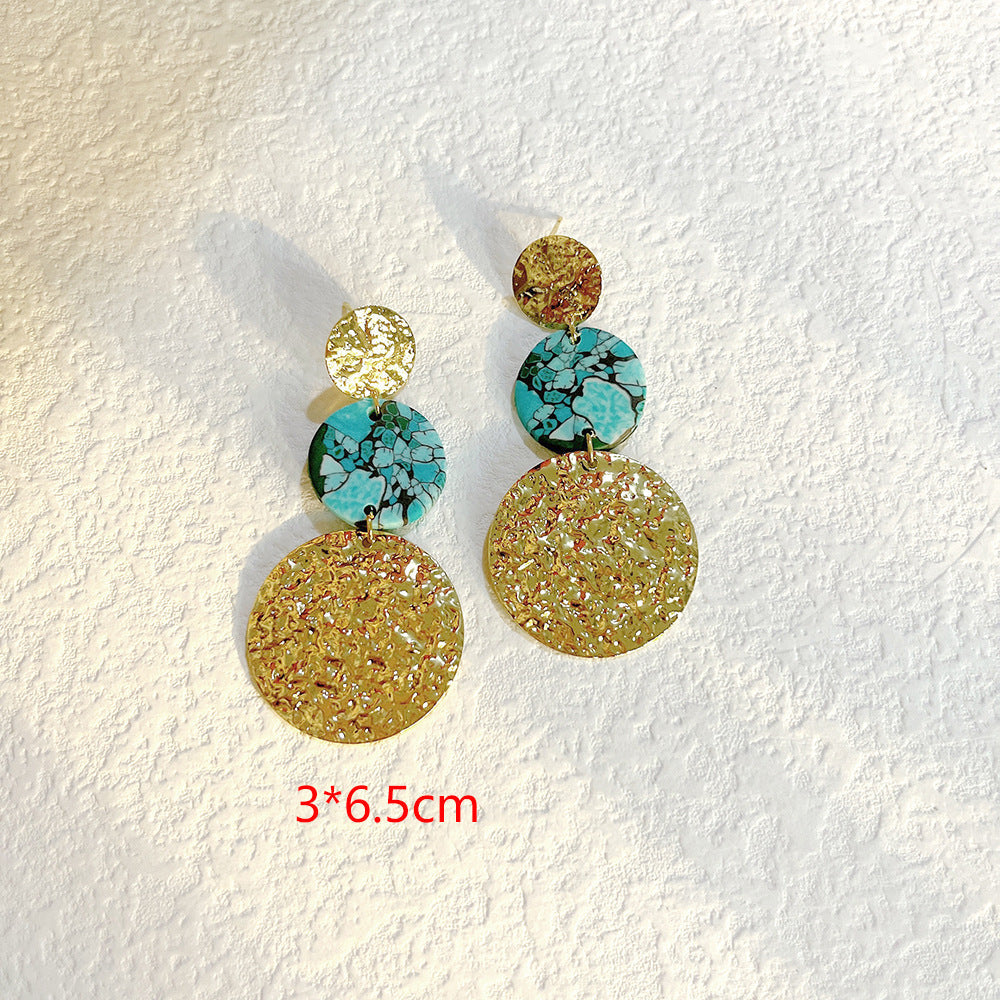 Lovcia Bold Geometric Square Clay Earrings for Women-Earrings-G-G