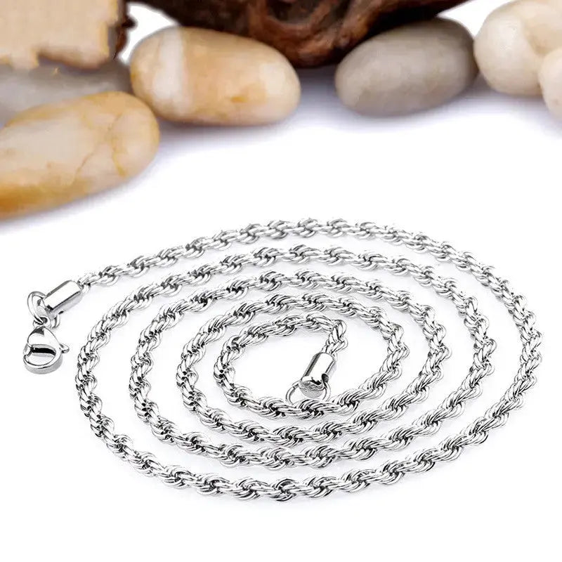 Lovcia Bold Titanium Steel Animal Pendant for Men - Embrace Your Inner Power-Necklaces-Chain 3mmx50cm-Chain 3mmx50cm
