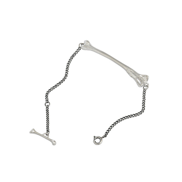Lovcia Bones Curb Chain 925 Sterling Silver Bracelet-Bracelets-Vintage-Vintage