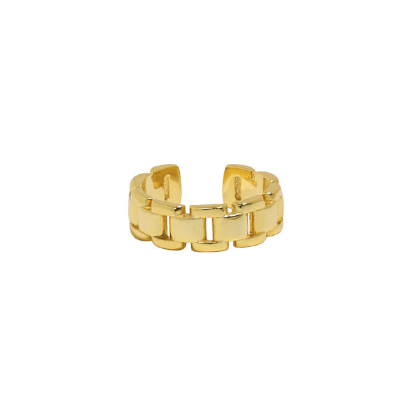 Lovcia Box Chain 3mm x 10mm Earring 925 Gold Tone Single-Earrings-Yellow Gold (Single)-