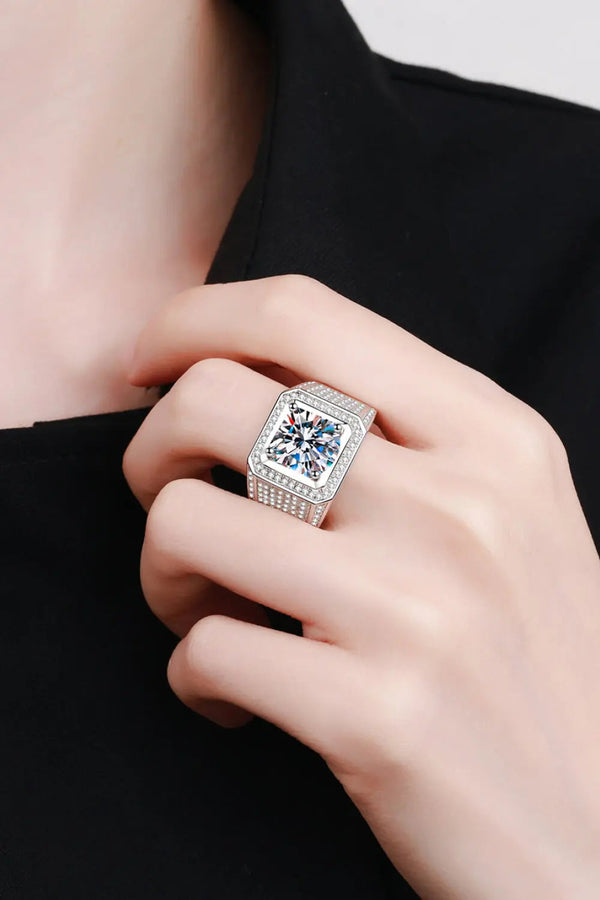 Lovcia Bring It Home 925 Sterling Silver Moissanite Ring-Rings-Silver-4-Silver