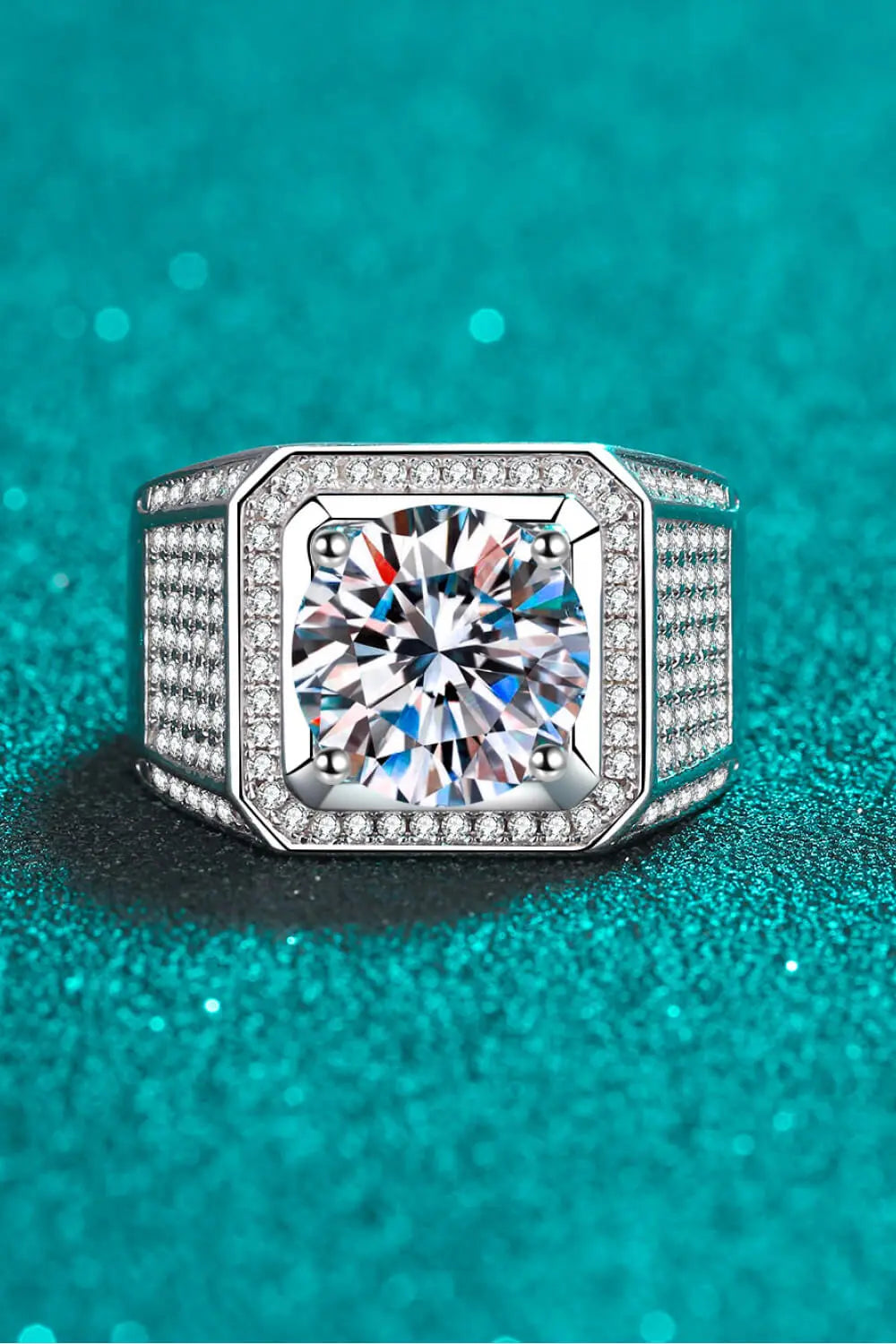 Lovcia Bring It Home 925 Sterling Silver Moissanite Ring-Rings-Silver-4-Silver