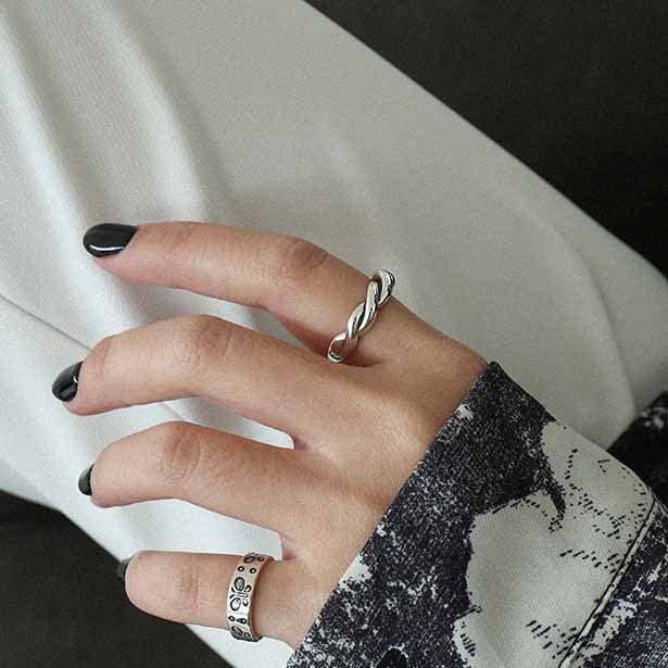 Lovcia Butterfly 925 Sterling Silver Adjustable Ring-Rings-Small Size-Small Size