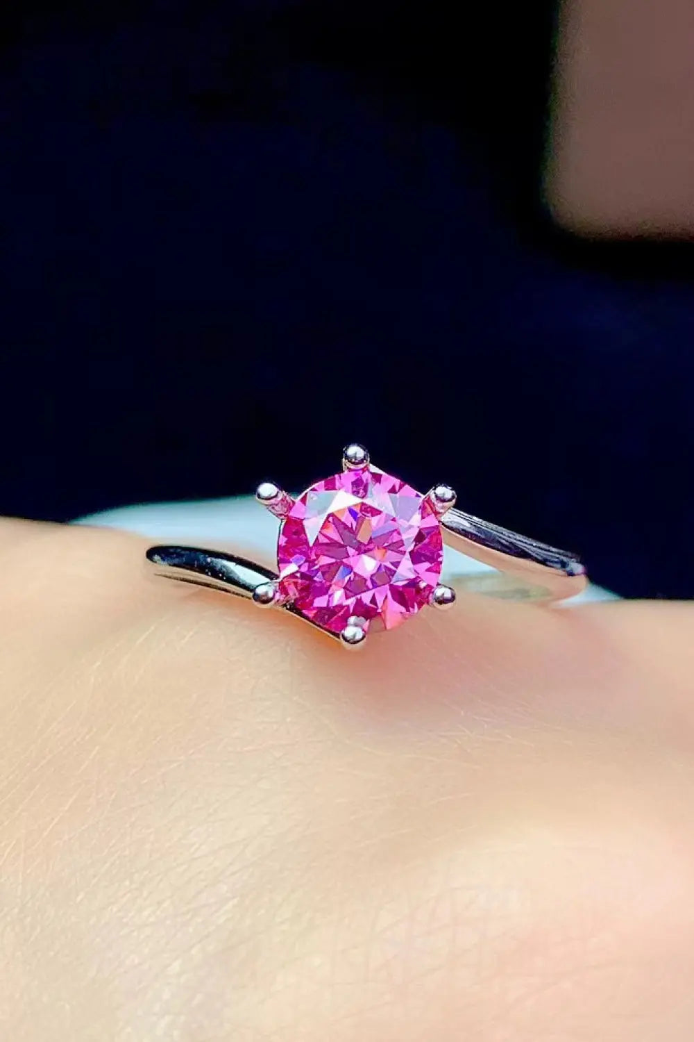 Lovcia Can't Stop Your Shine 1 Carat Moissanite Ring-Rings-Pink-5-Pink