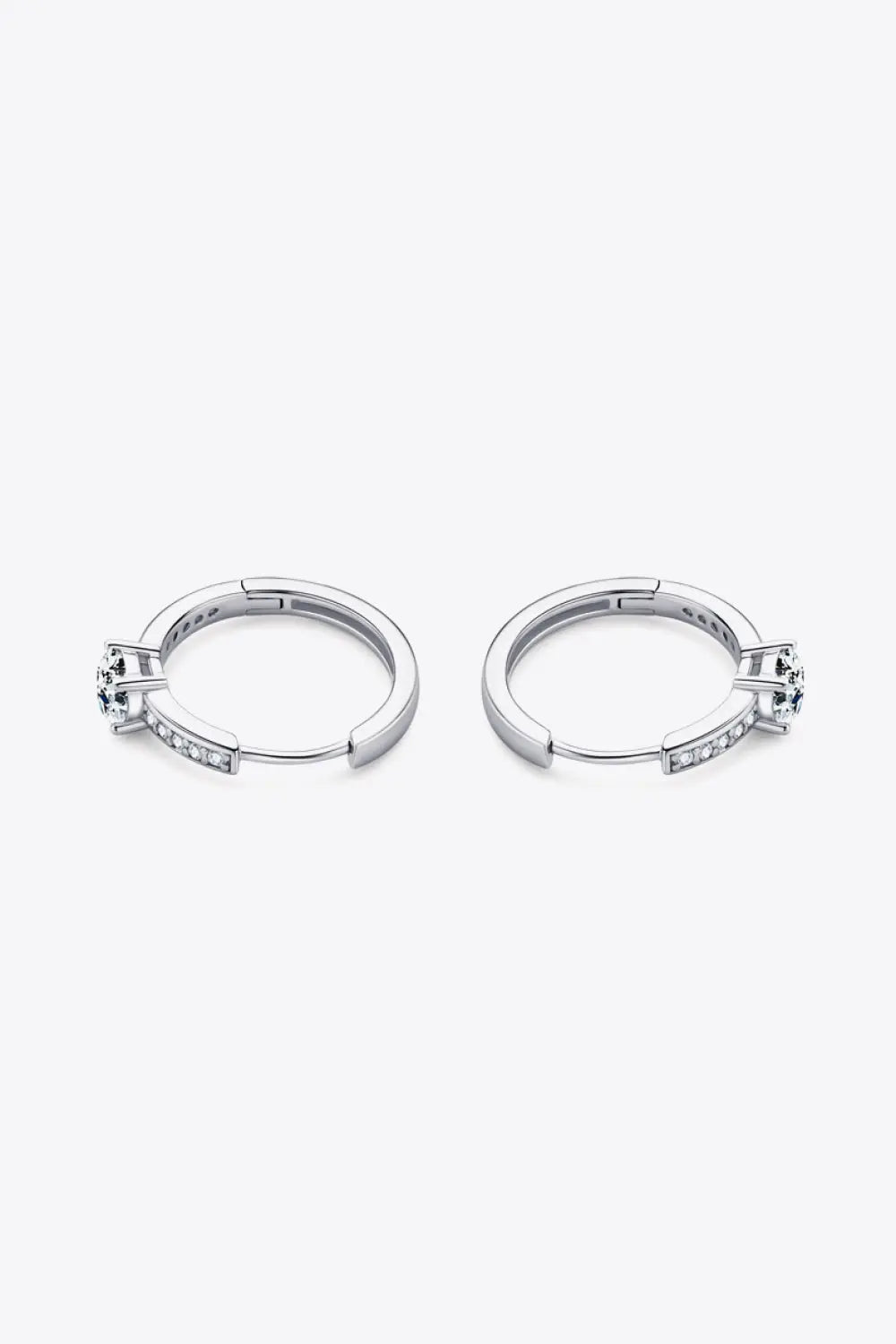 Lovcia Carry Your Love 1 Carat Moissanite Platinum-Plated Earrings-Earrings-Silver-One Size-Silver