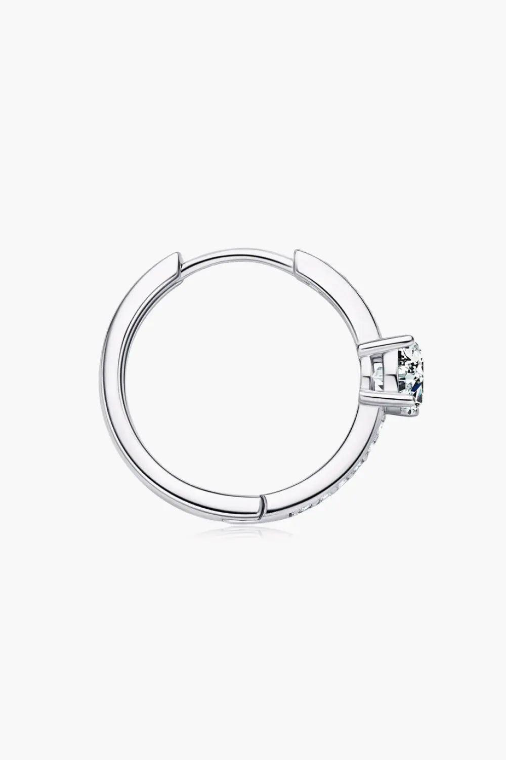 Lovcia Carry Your Love 1 Carat Moissanite Platinum-Plated Earrings-Earrings-Silver-One Size-Silver