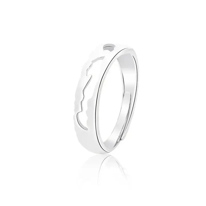 Lovcia Casual CZ Crown Kings and Beggars CZ 925 Sterling Silver Promise Adjustable Ring-Rings-Men Ring-Men Ring
