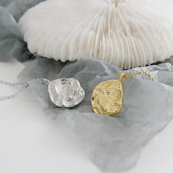 Lovcia Casual Irregular Rock Stone 925 Sterling Silver Necklace-Necklaces-Rhodium-Rhodium
