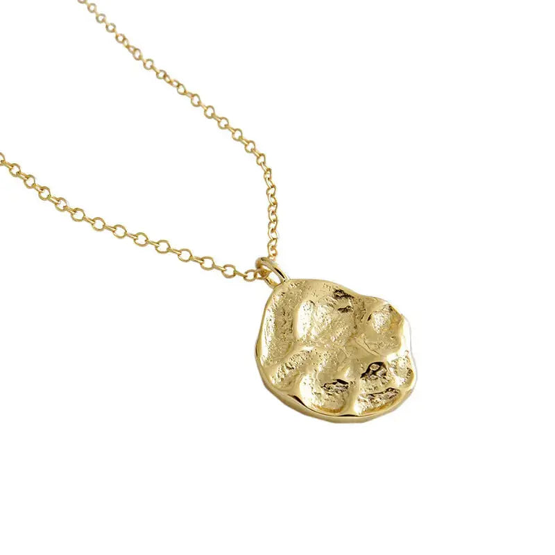 Lovcia Casual Irregular Rock Stone 925 Sterling Silver Necklace-Necklaces-Rhodium-Rhodium