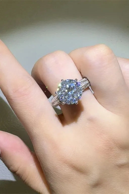Lovcia Celestia Nova 5 Carat Moissanite 925 Sterling Silver Ring for Women - Silver-5- - Buy latest trendy Rings for Women and Girls