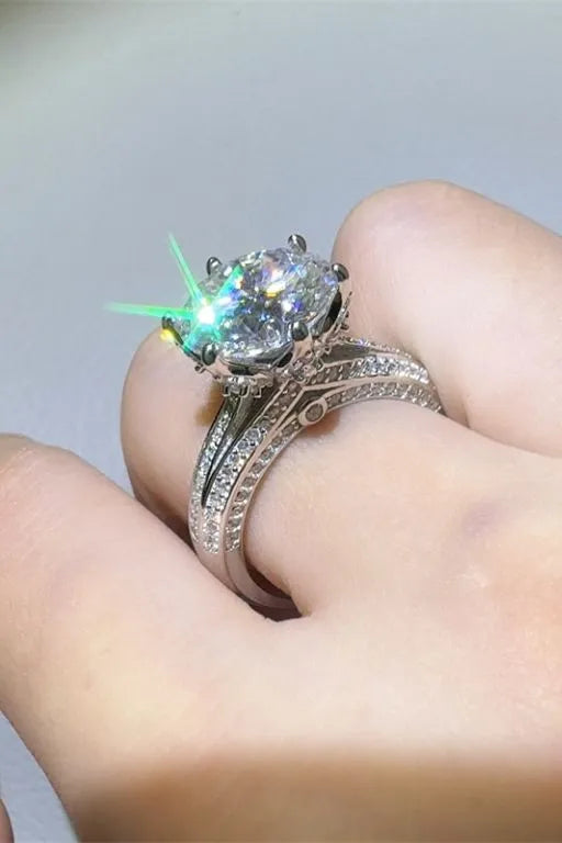 Lovcia Celestia Nova 5 Carat Moissanite 925 Sterling Silver Ring for Women - Silver-5- - Buy latest trendy Rings for Women and Girls