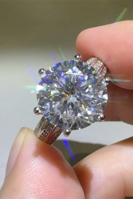 Lovcia Celestia Nova 5 Carat Moissanite 925 Sterling Silver Ring for Women - Silver-5- - Buy latest trendy Rings for Women and Girls