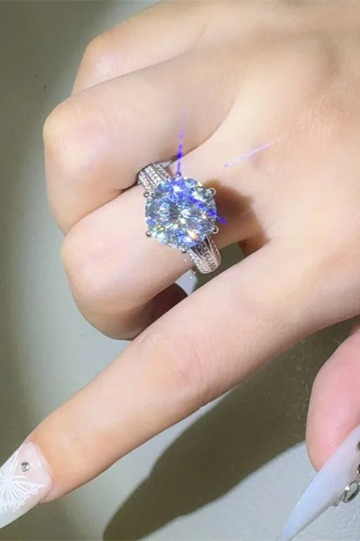 Lovcia Celestia Nova 5 Carat Moissanite 925 Sterling Silver Ring for Women - Silver-5- - Buy latest trendy Rings for Women and Girls
