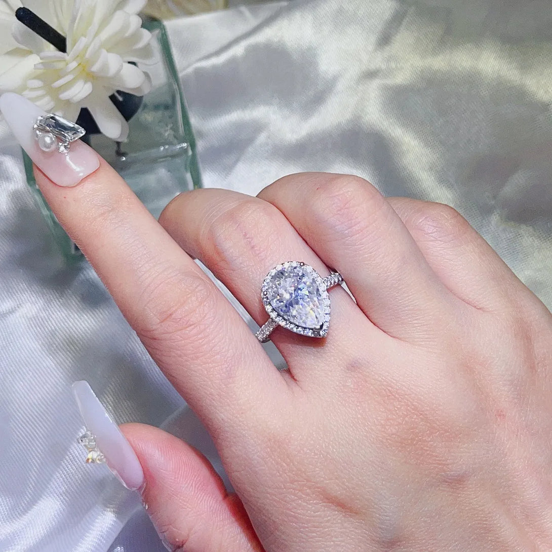 Lovcia Celestial Dew 2 Carat Moissanite 925 Sterling Silver Ring for Women - White-5- - Buy latest trendy Rings for Women and Girls