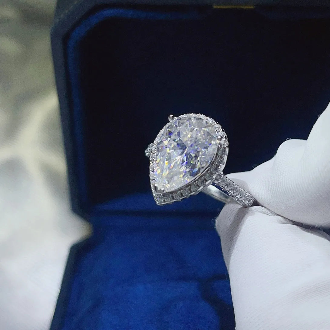 Lovcia Celestial Dew 2 Carat Moissanite 925 Sterling Silver Ring for Women - White-5- - Buy latest trendy Rings for Women and Girls