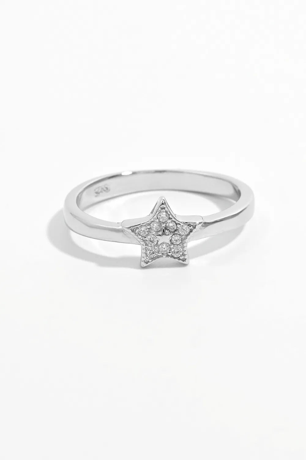 Lovcia Celestial Elegance 925 Sterling Silver Inland Zircon Star Ring for Women - Silver-6- - Buy latest trendy Rings for Women and Girls