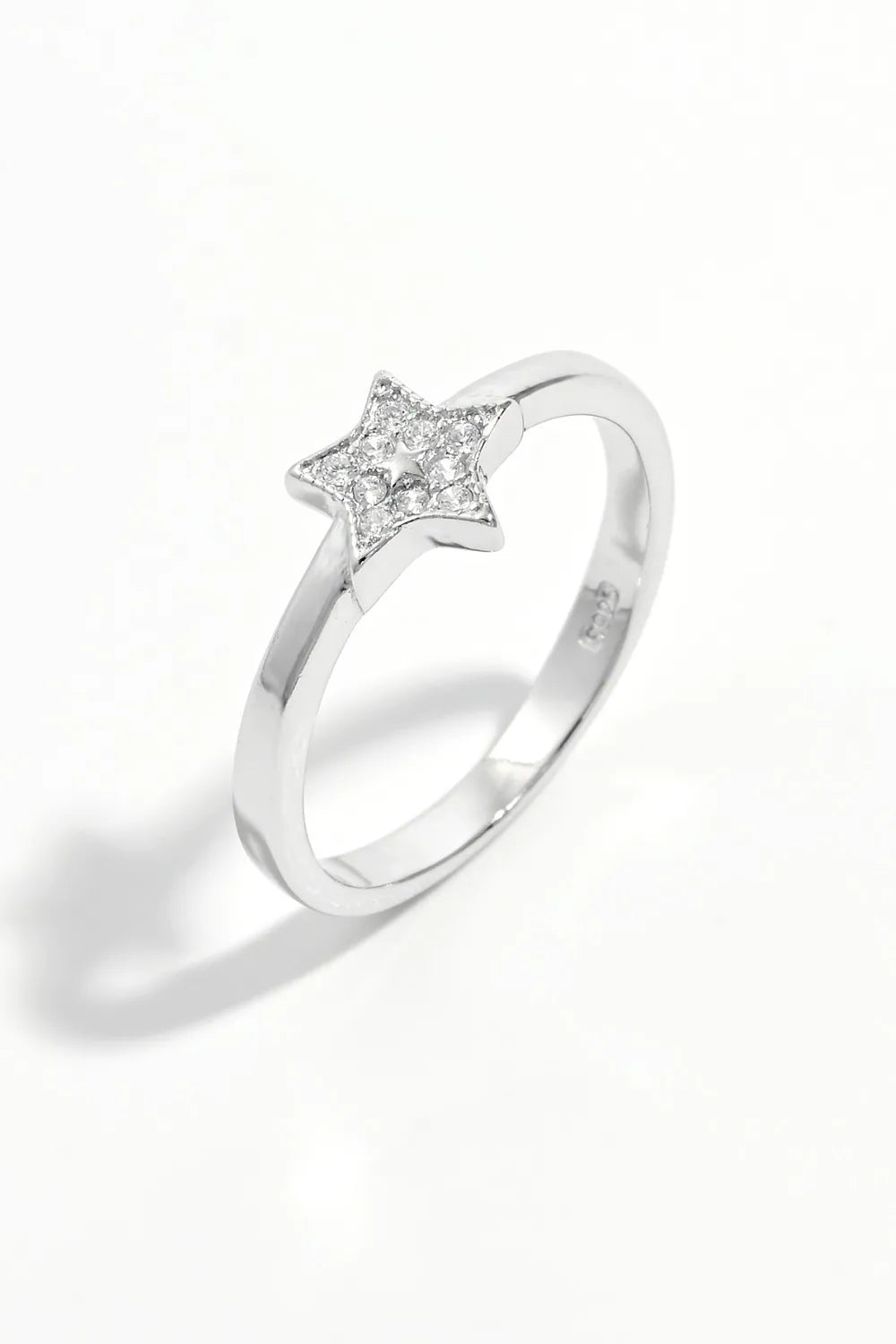 Lovcia Celestial Elegance 925 Sterling Silver Inland Zircon Star Ring for Women - Silver-6- - Buy latest trendy Rings for Women and Girls