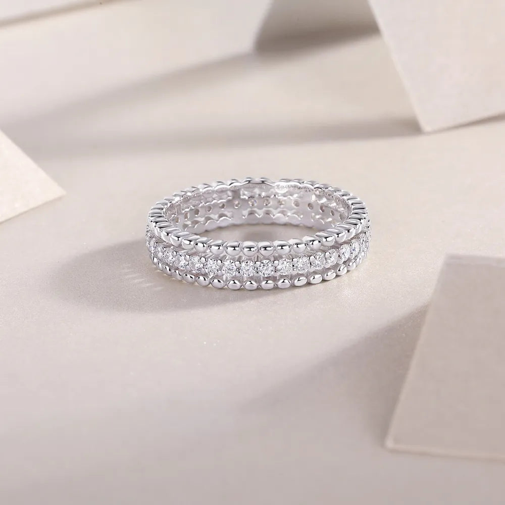 Lovcia Celestial Loop Moissanite 925 Sterling Silver Ring for Women - Silver-5- - Buy latest trendy Rings for Women and Girls