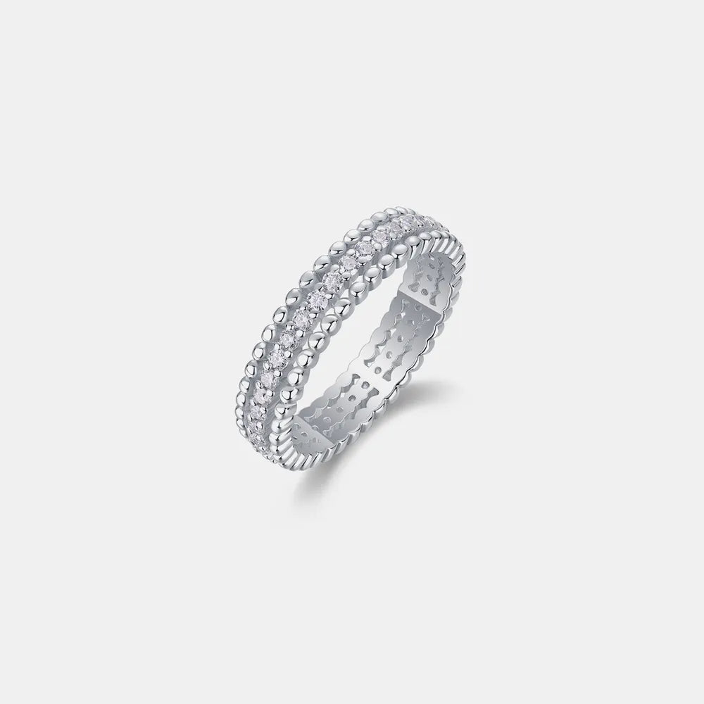 Lovcia Celestial Loop Moissanite 925 Sterling Silver Ring for Women - Silver-5- - Buy latest trendy Rings for Women and Girls