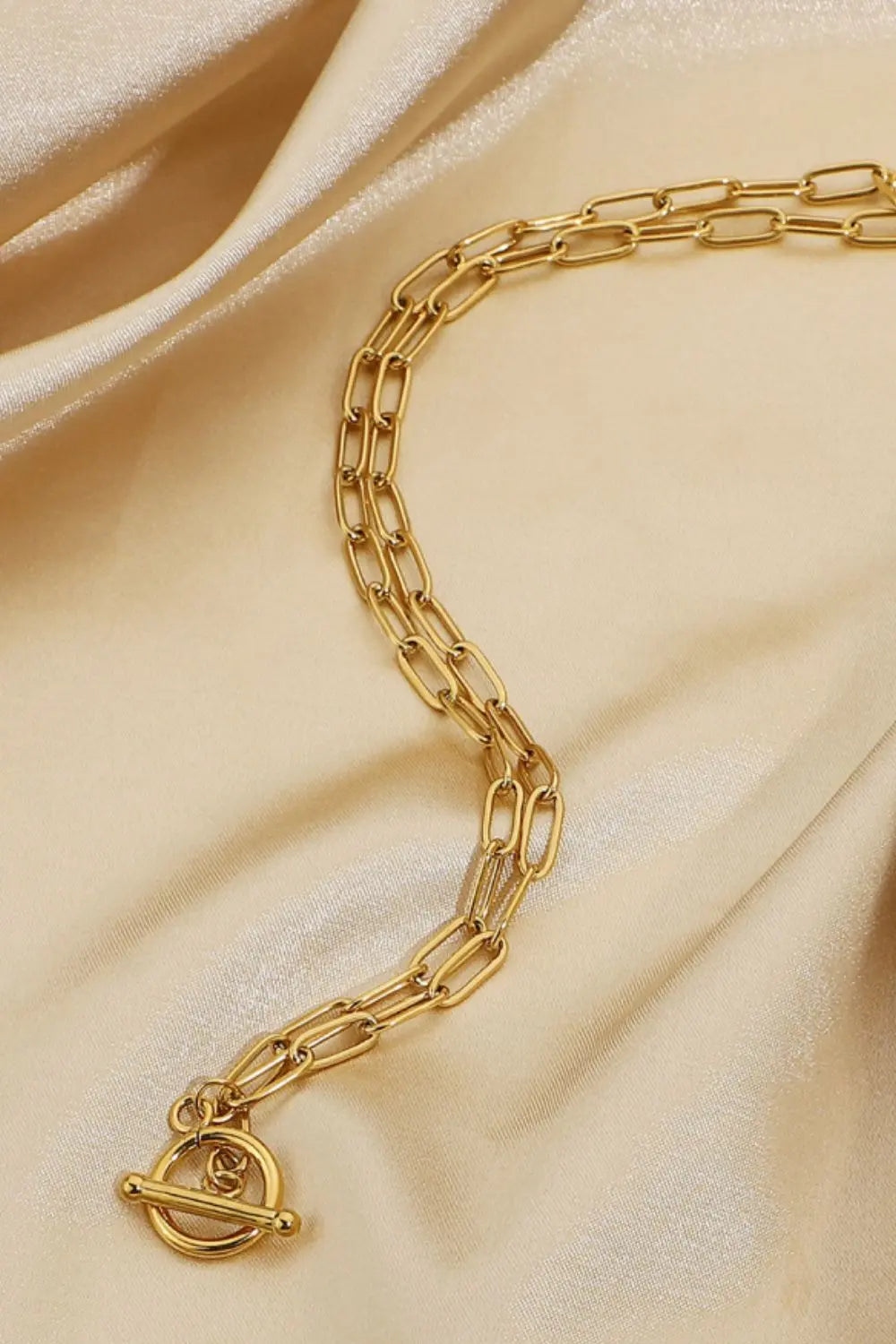 Lovcia Chain Stainless Steel Necklace-Necklaces-Gold-One Size-Gold