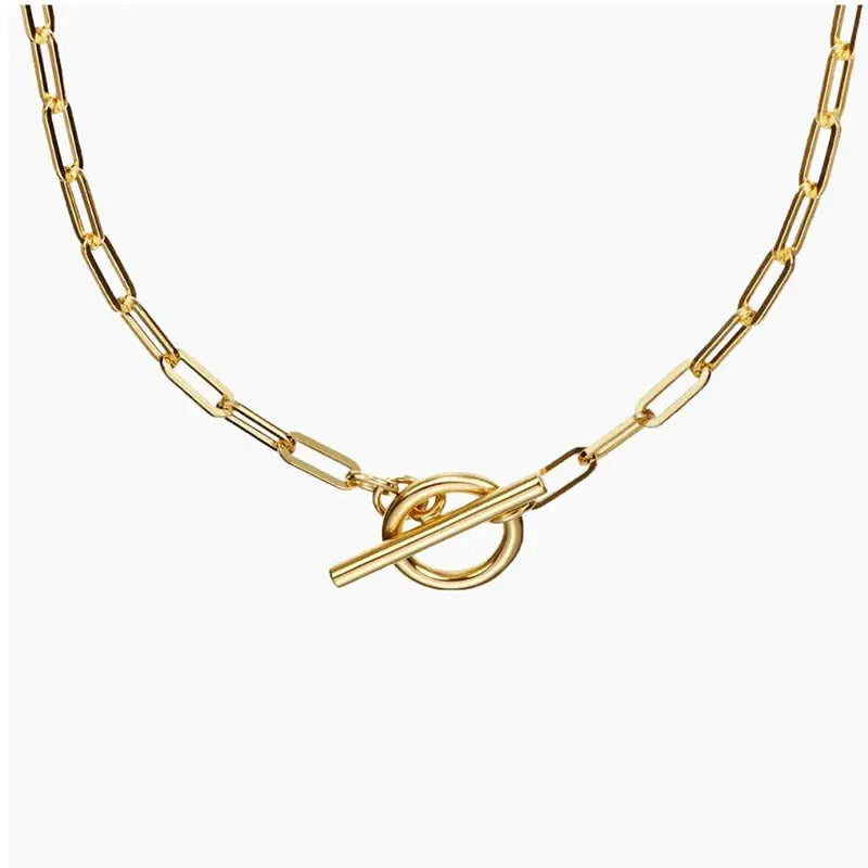 Lovcia Chain Stainless Steel Necklace-Necklaces-Gold-One Size-Gold