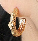 Lovcia Champagne Gold Hoop Earrings 16.8mm 925 Silver-Earrings-Champaign Gold-Champaign Gold