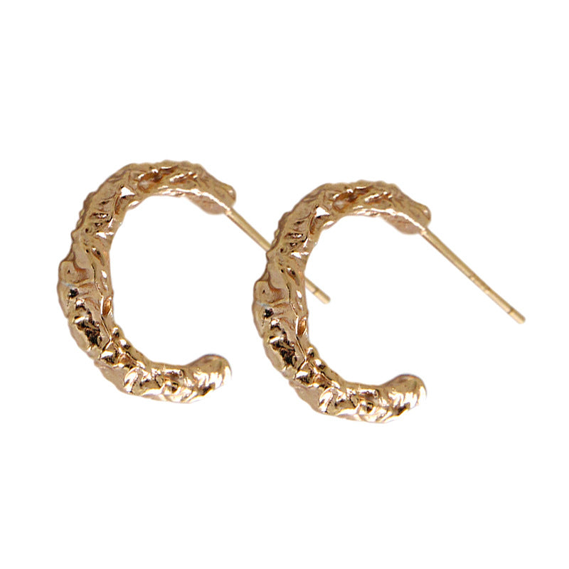 Lovcia Champagne Gold Hoop Earrings 16.8mm 925 Silver-Earrings-Champaign Gold-Champaign Gold