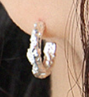 Lovcia Champagne Gold Hoop Earrings 16.8mm 925 Silver-Earrings-Silver-Silver