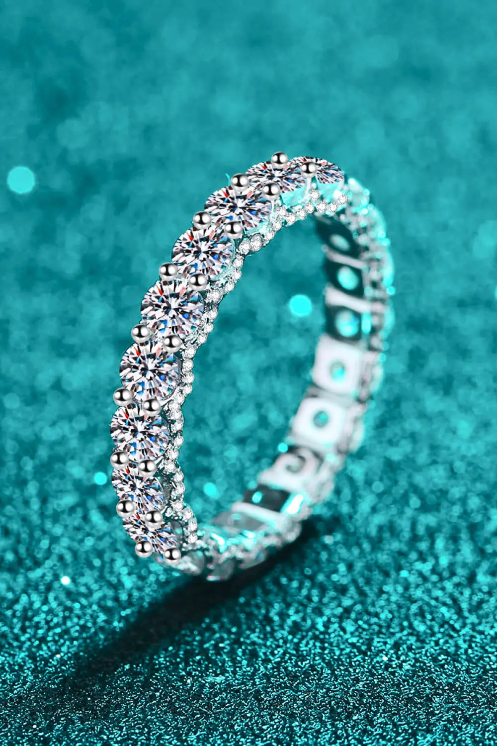 Lovcia Charmed Moissanite Ring-Rings-Silver-4.5-Silver