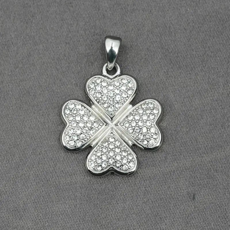Lovcia Charming Floral Rhinestone Pendant - Elevate Your Fashion OL Style-Charms & Pendants-Small white pendant-Small white pendant