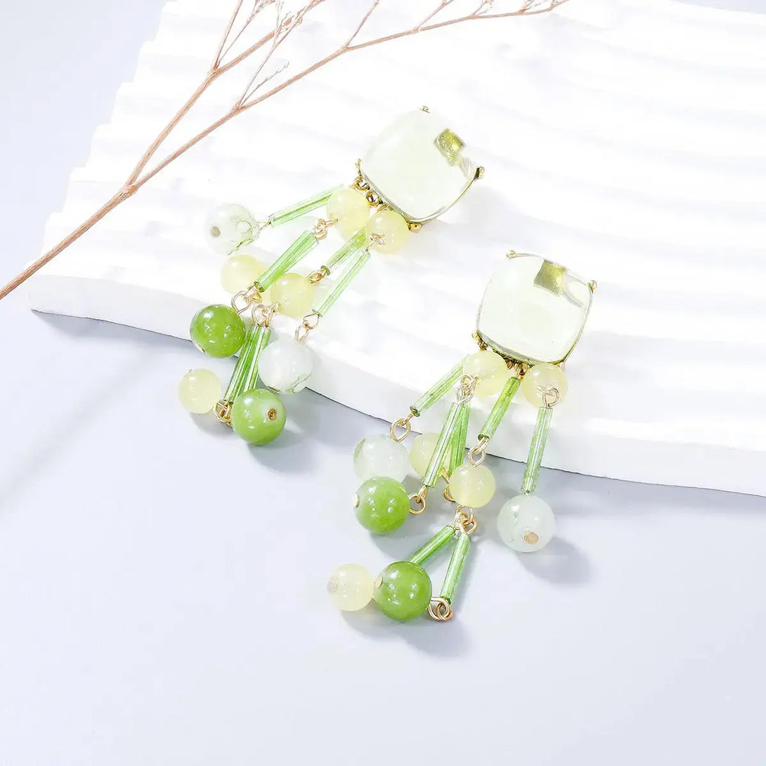 Lovcia Chic Acrylic Drop Earrings for Women-Earrings-Gum Leaf-One Size-Gum Leaf