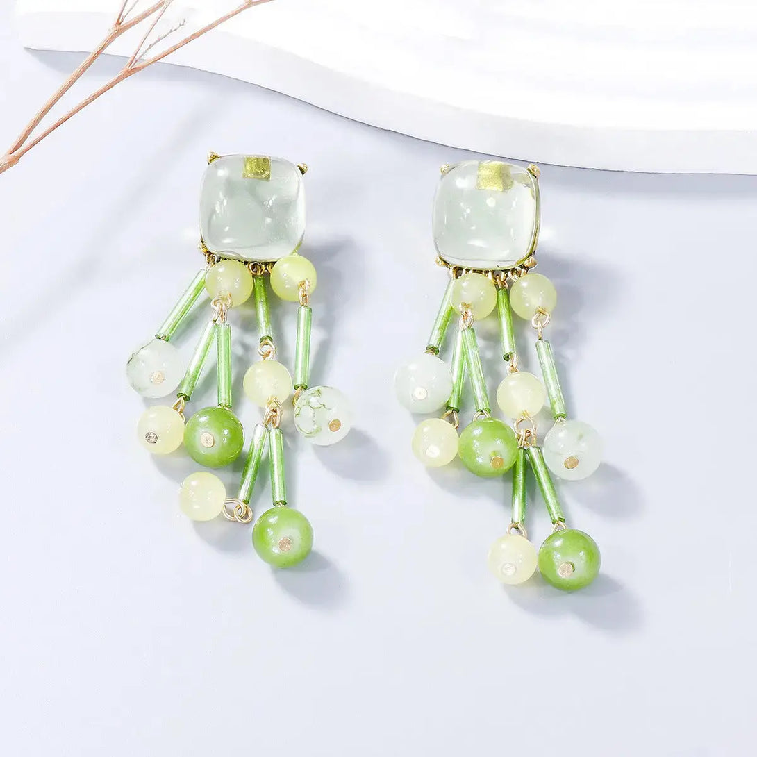 Lovcia Chic Acrylic Drop Earrings for Women-Earrings-Gum Leaf-One Size-Gum Leaf