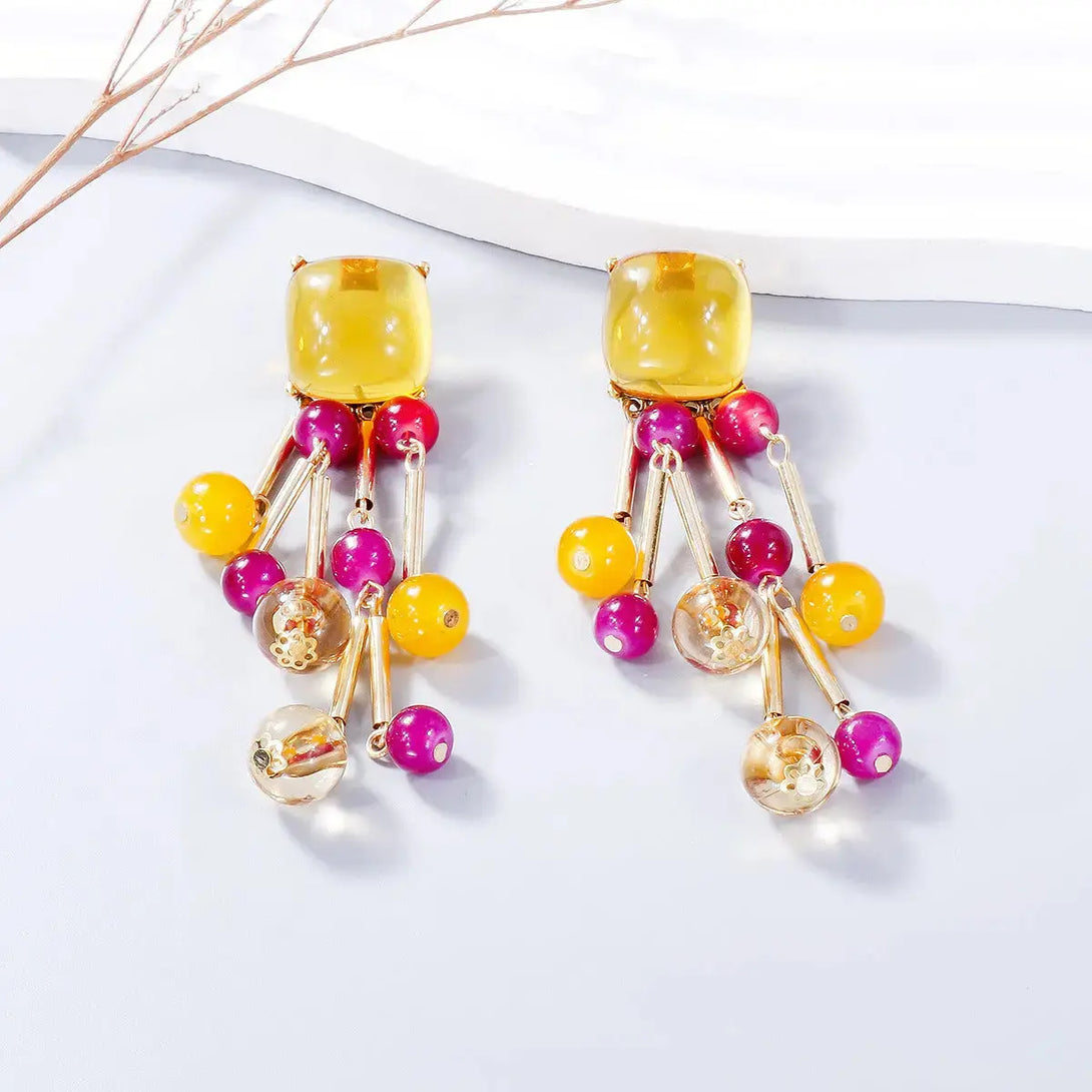 Lovcia Chic Acrylic Drop Earrings for Women-Earrings-Gum Leaf-One Size-Gum Leaf