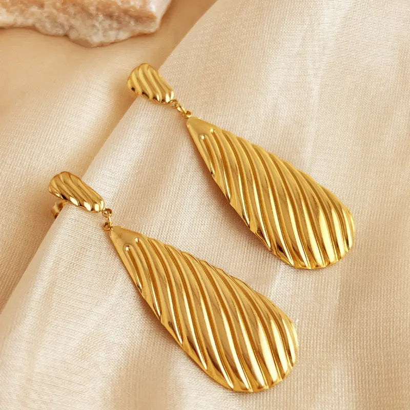 Lovcia Chic Retro Geometric Stainless Steel Earrings for Women-Earrings-RSYS303-RSYS303