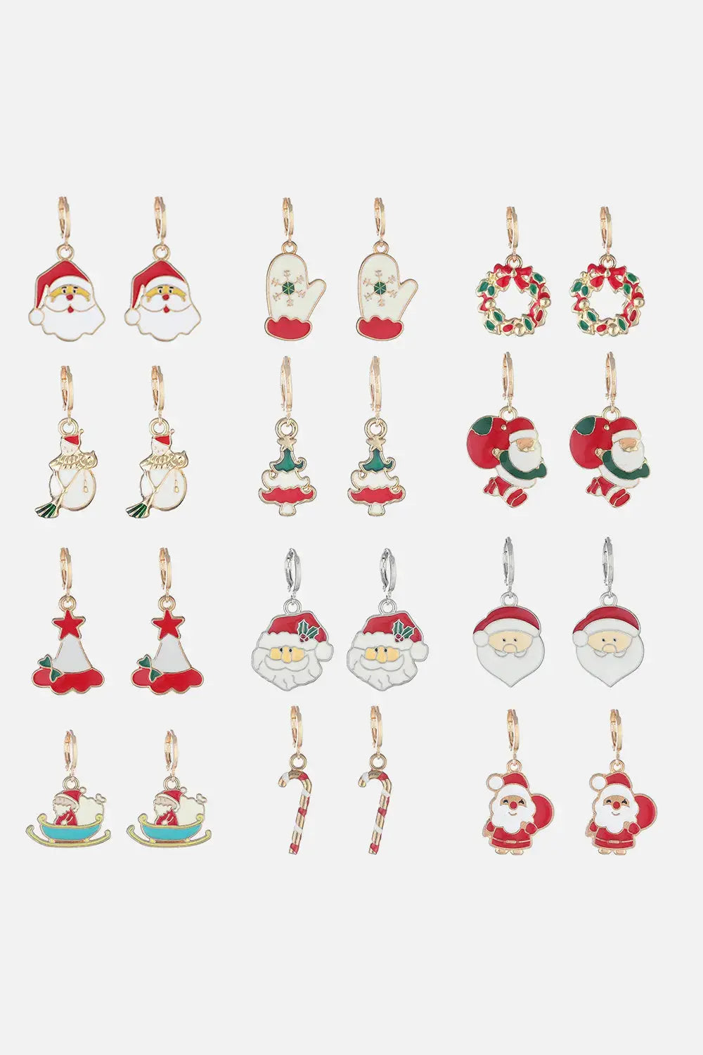 Lovcia Christmas Theme Alloy Earrings-Earrings-Style A-One Size-Style A