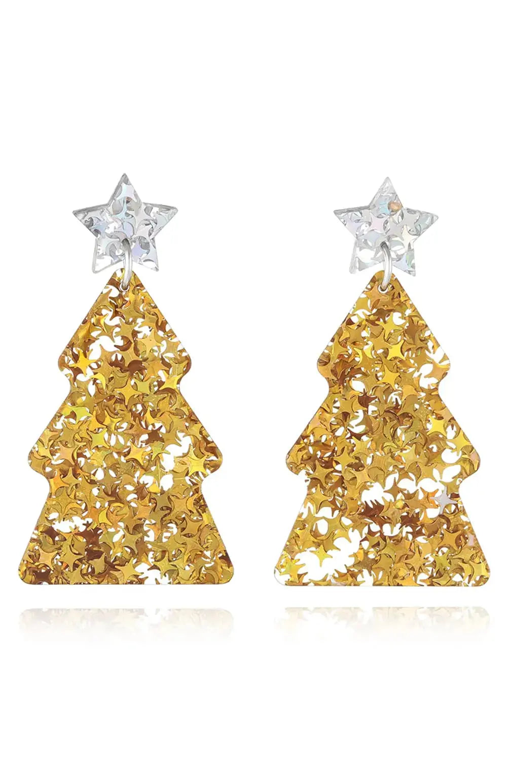 Lovcia Christmas Tree Acrylic Earrings-Earrings-Gold/Style A-One Size-Gold/Style A