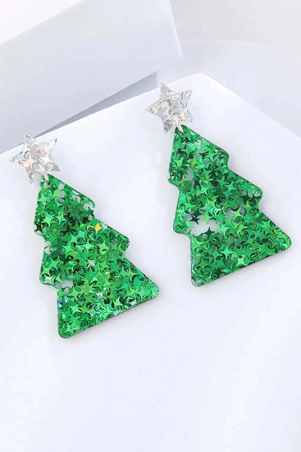 Lovcia Christmas Tree Acrylic Earrings-Earrings-Red/Style A-One Size-Red/Style A