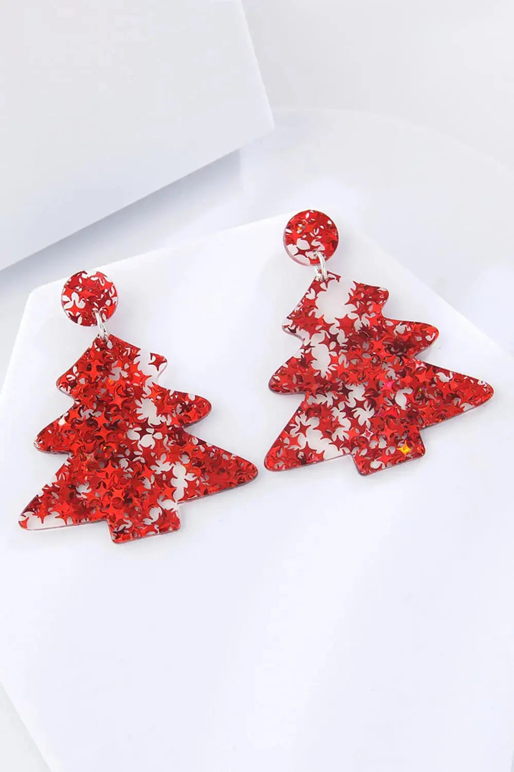 Lovcia Christmas Tree Acrylic Earrings-Earrings-Red/Style A-One Size-Red/Style A