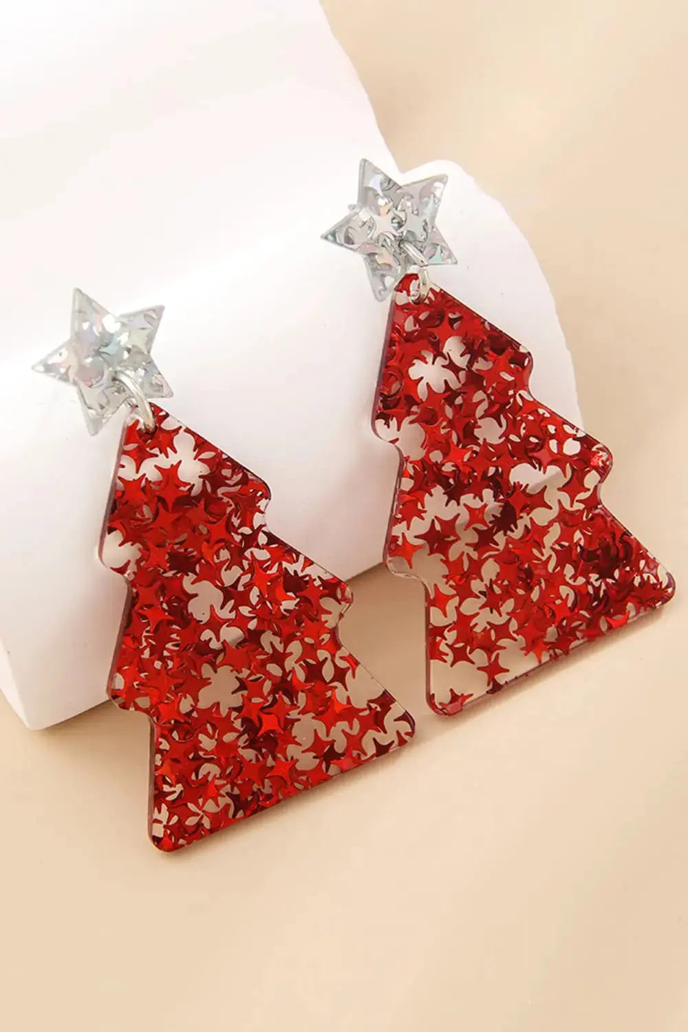 Lovcia Christmas Tree Acrylic Earrings-Earrings-Red/Style A-One Size-Red/Style A